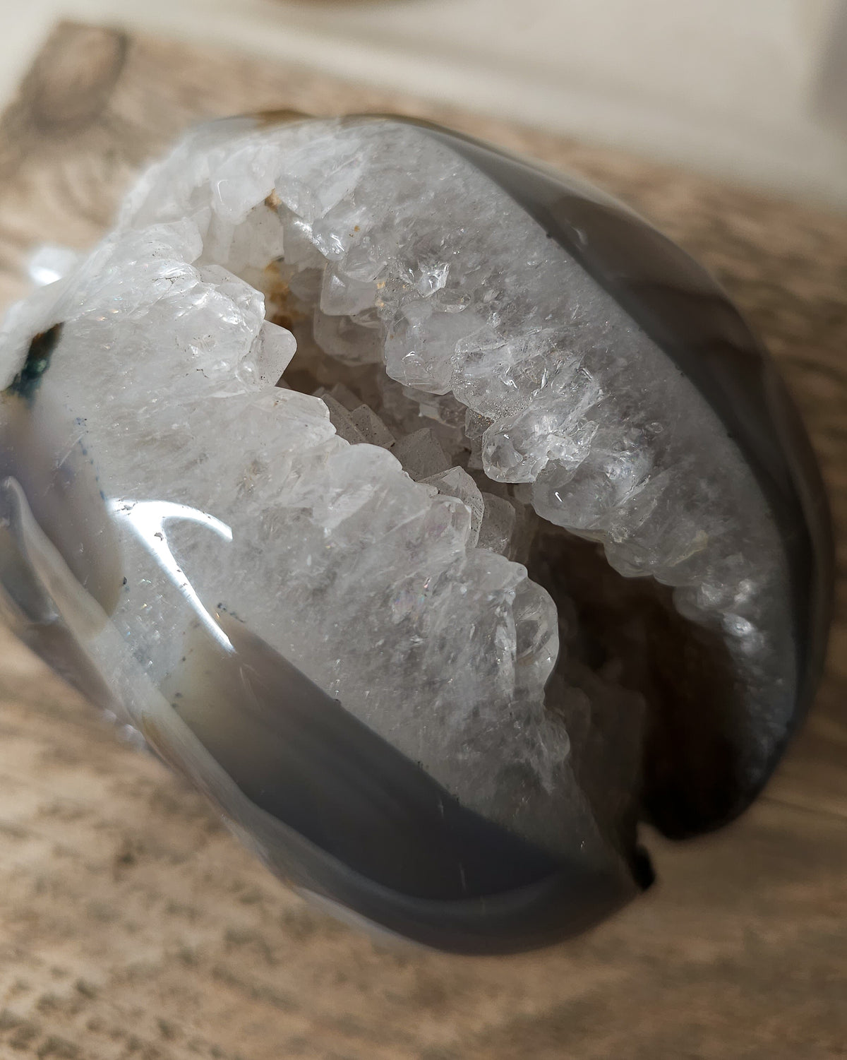 Druzy Agate | Statement Crystal Skull Carving (1.16kg)