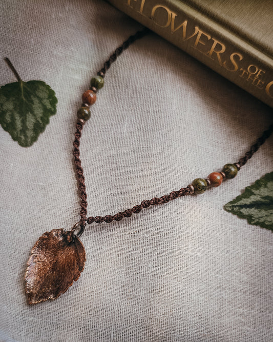 Dead Nettle Spirit with Unakite | Scottish Botanical Amulet