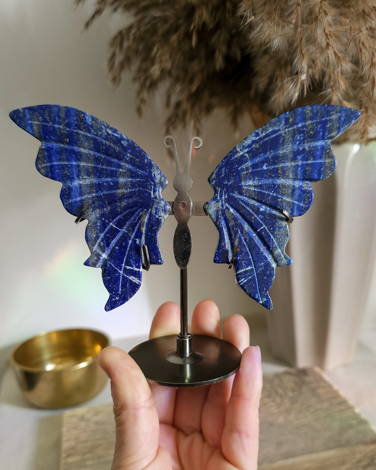 Lapis Lazuli Butterfly Wings On The Stand