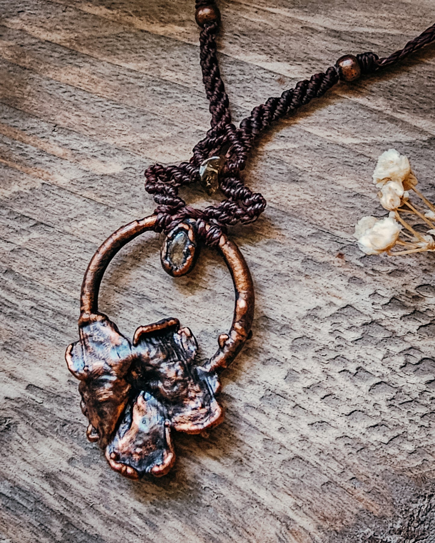 Primrose Spirit with Yellow Tourmaline | Scottish Botanical Amulet