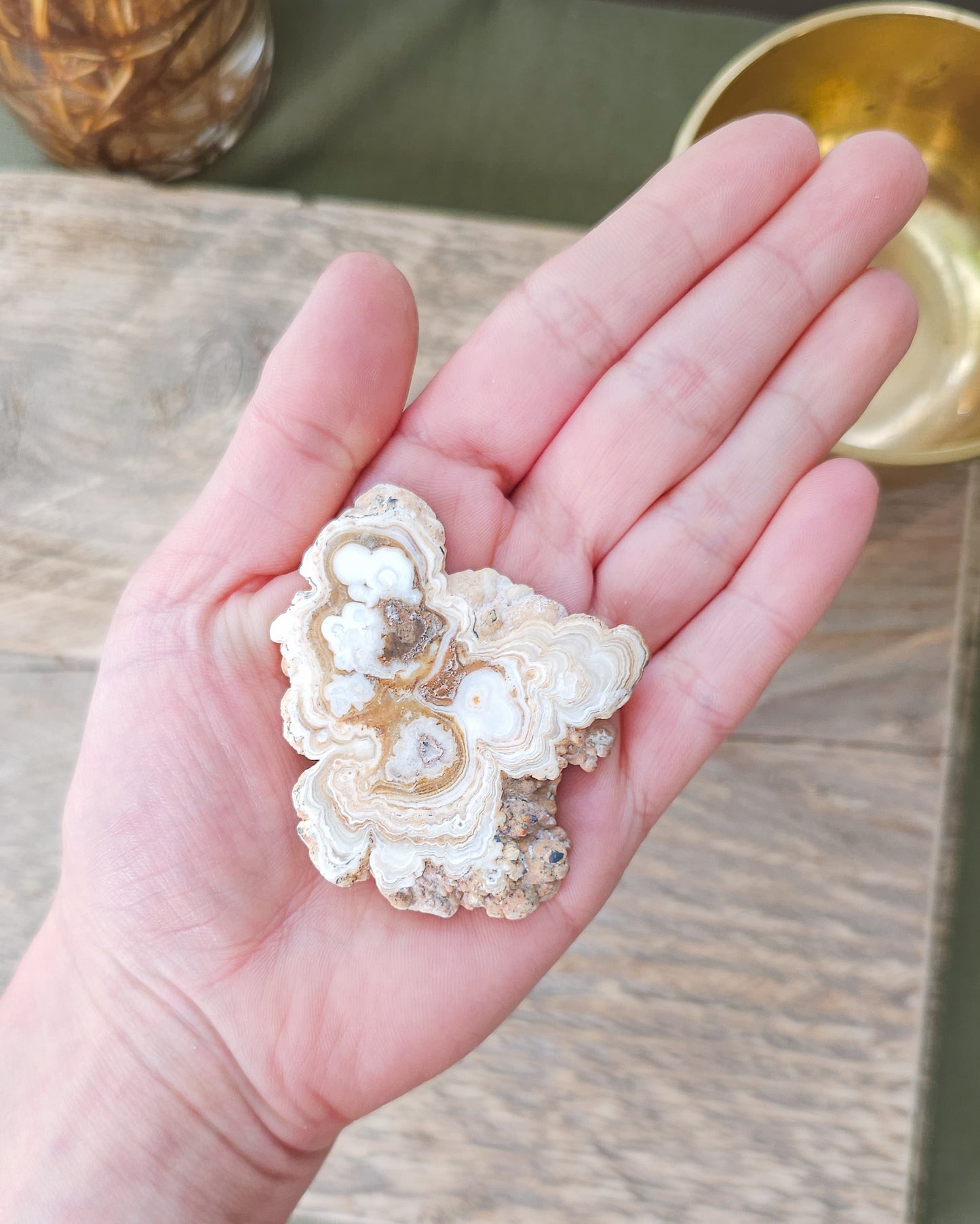Phosphorescent Chocolate Calcite Slab