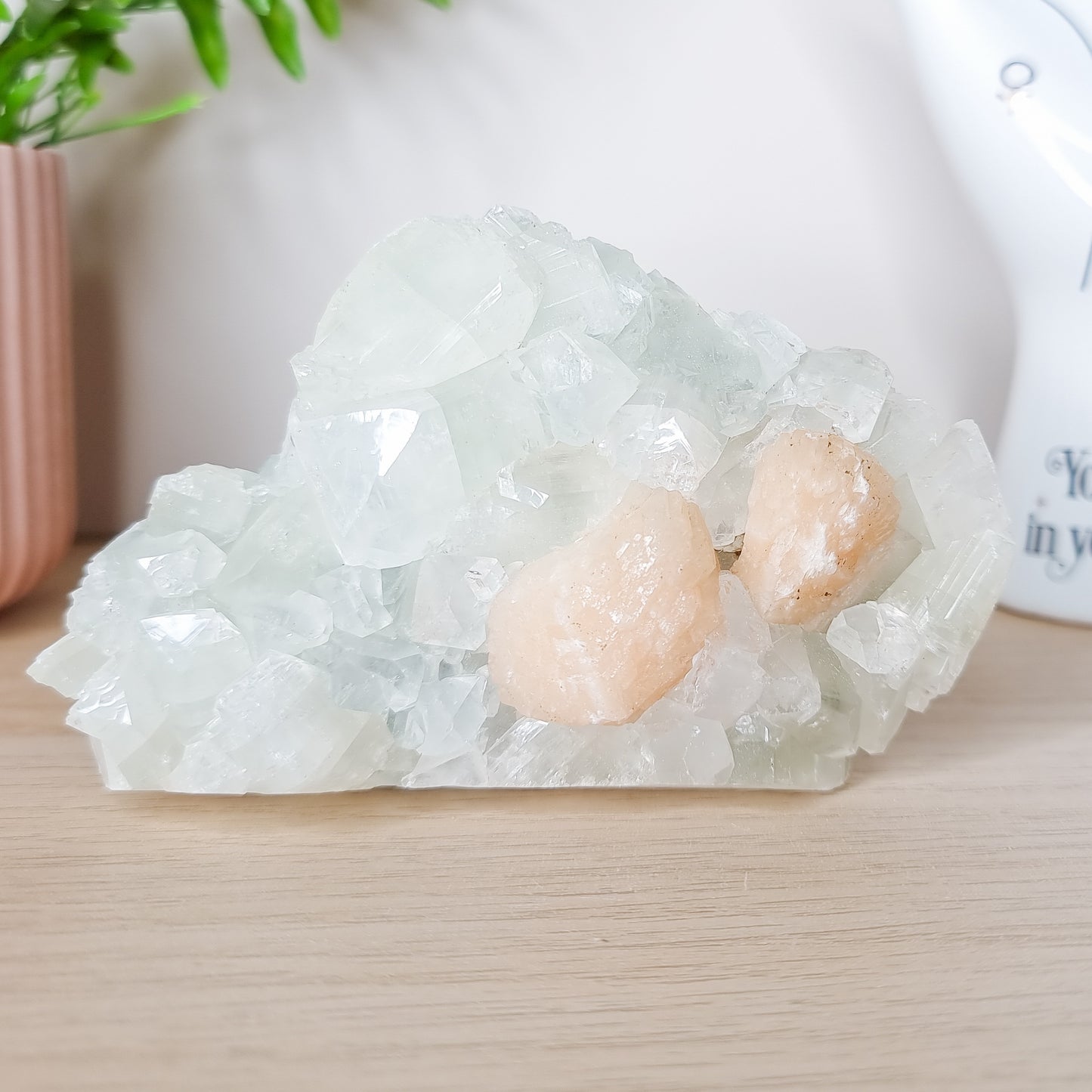 Apophylite With Stilbite Specimen