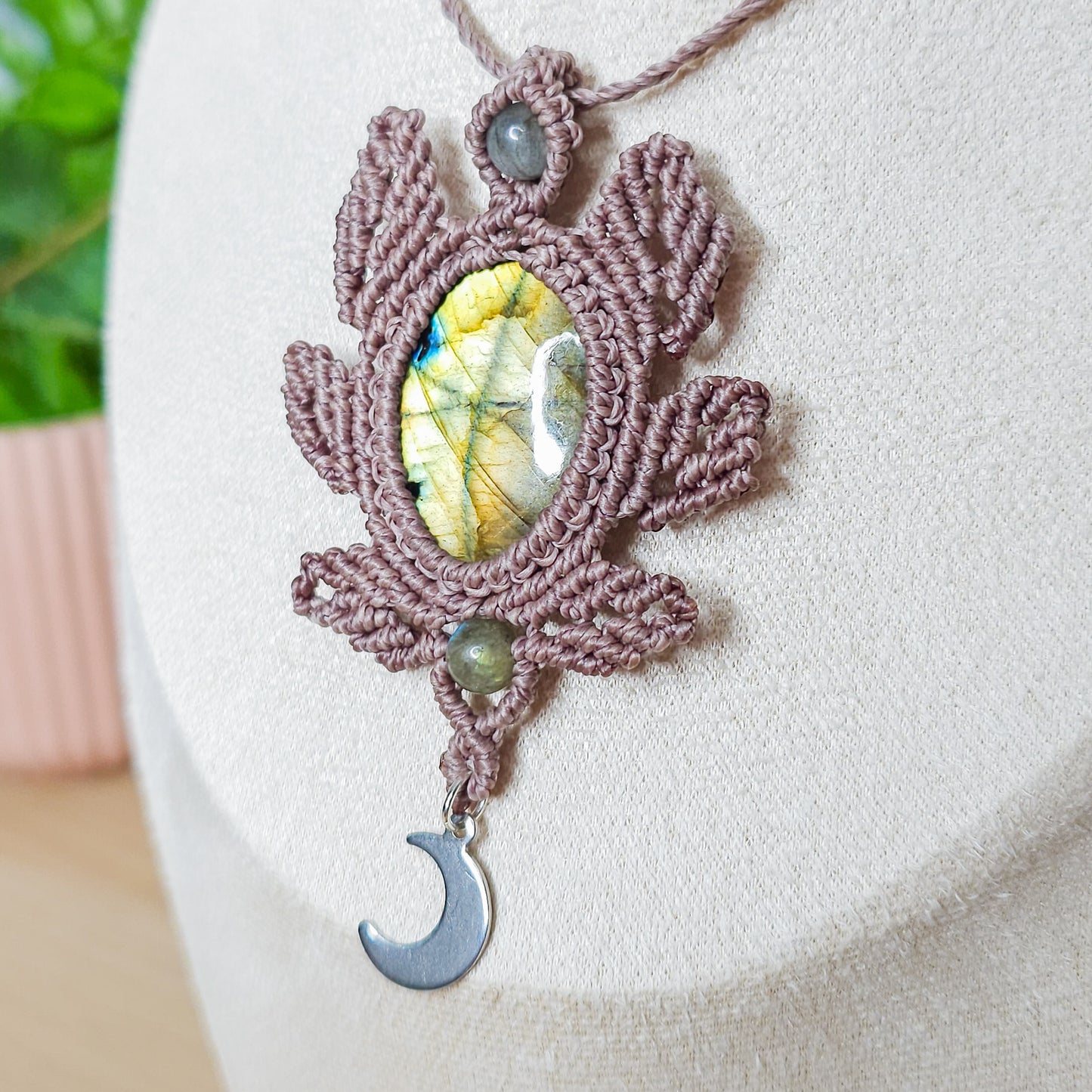 Handmade Labradorite Amulet Necklace