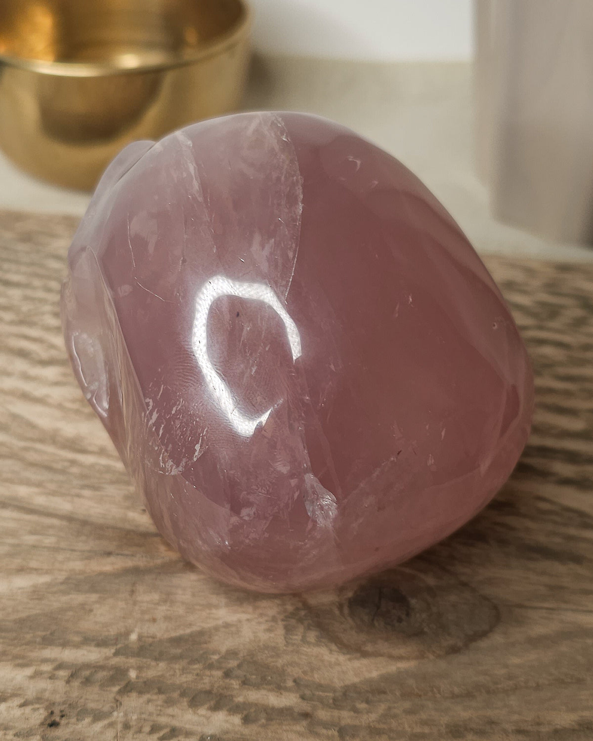 Rose Quartz | Statement Crystal Skull Carving 820g