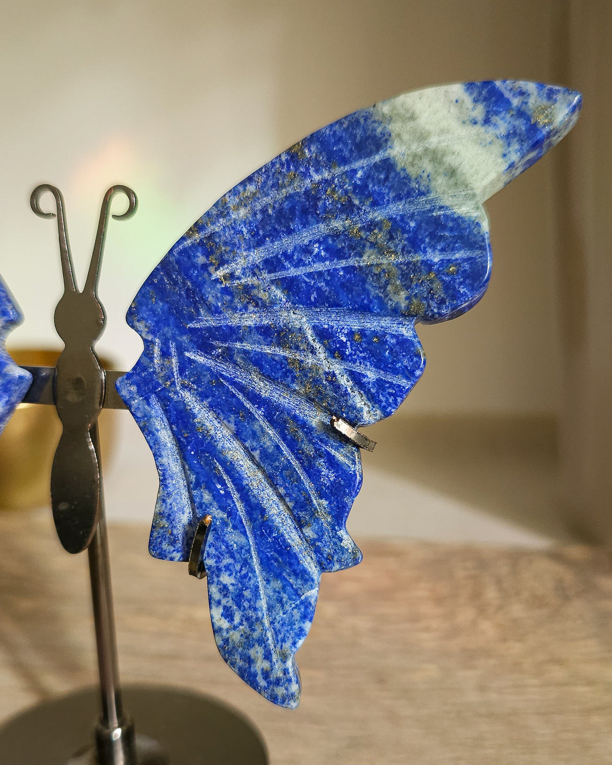 Lapis Lazuli Butterfly Wings On The Stand