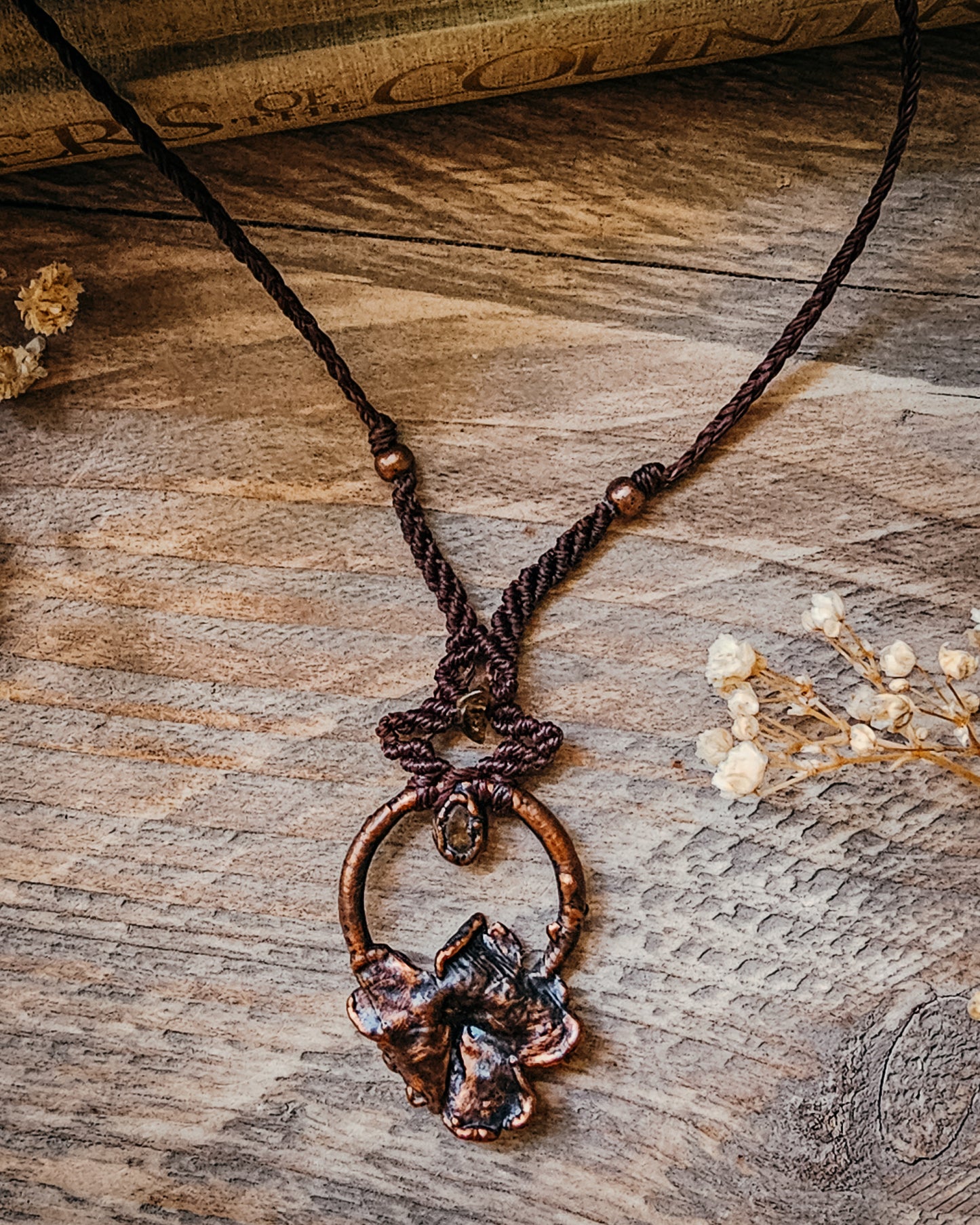 Primrose Spirit with Yellow Tourmaline | Scottish Botanical Amulet