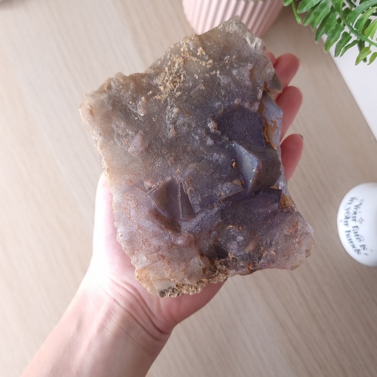 Black and Purple Fluorite Specimen