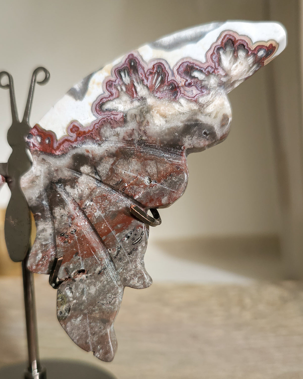 Agate Butterfly Wings On The Stand