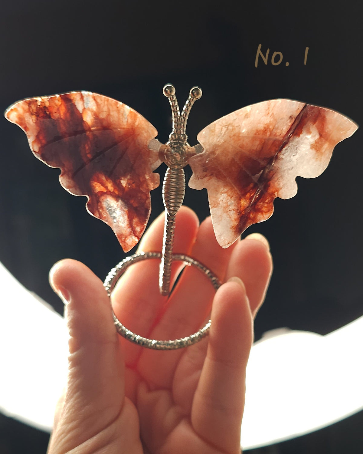 Fire / Red Hematoid Quartz | Crystal Butterfly