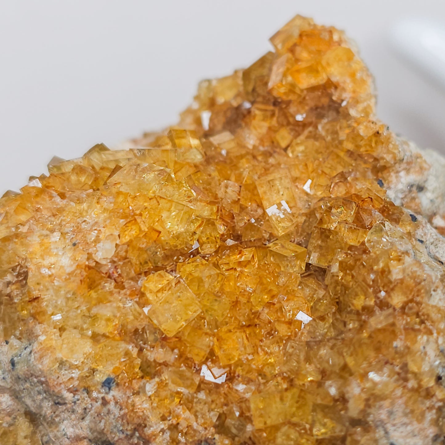 Yellow British Fluorite with Calcite Specimen