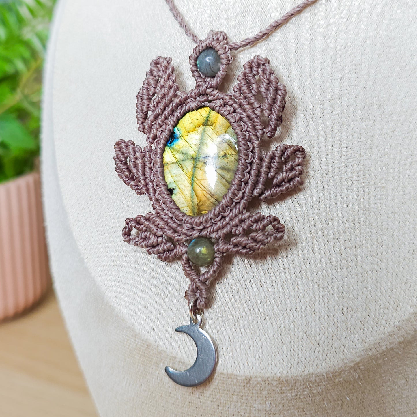 Handmade Labradorite Amulet Necklace