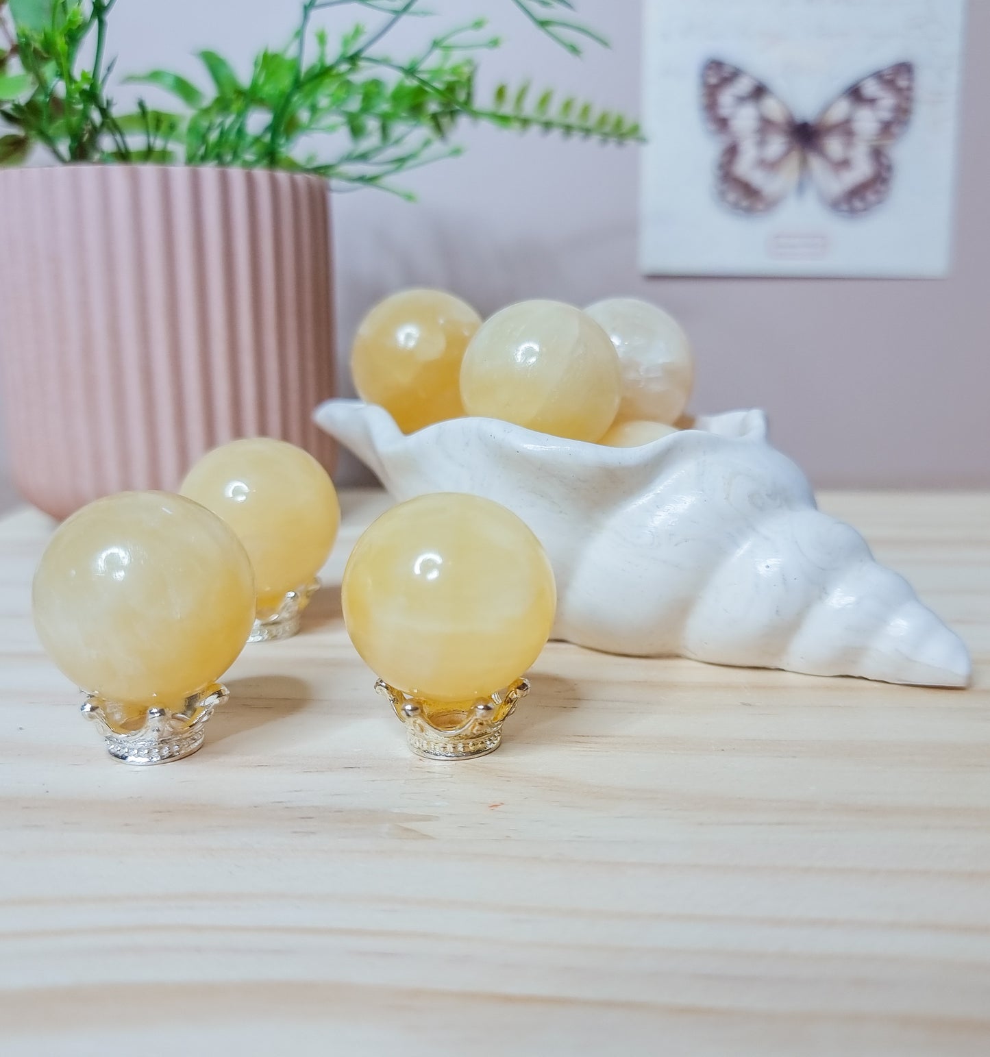 Yellow/Orange Calcite Sphere