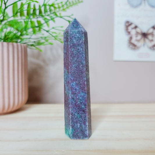 Ruby with Kyanite Tower
