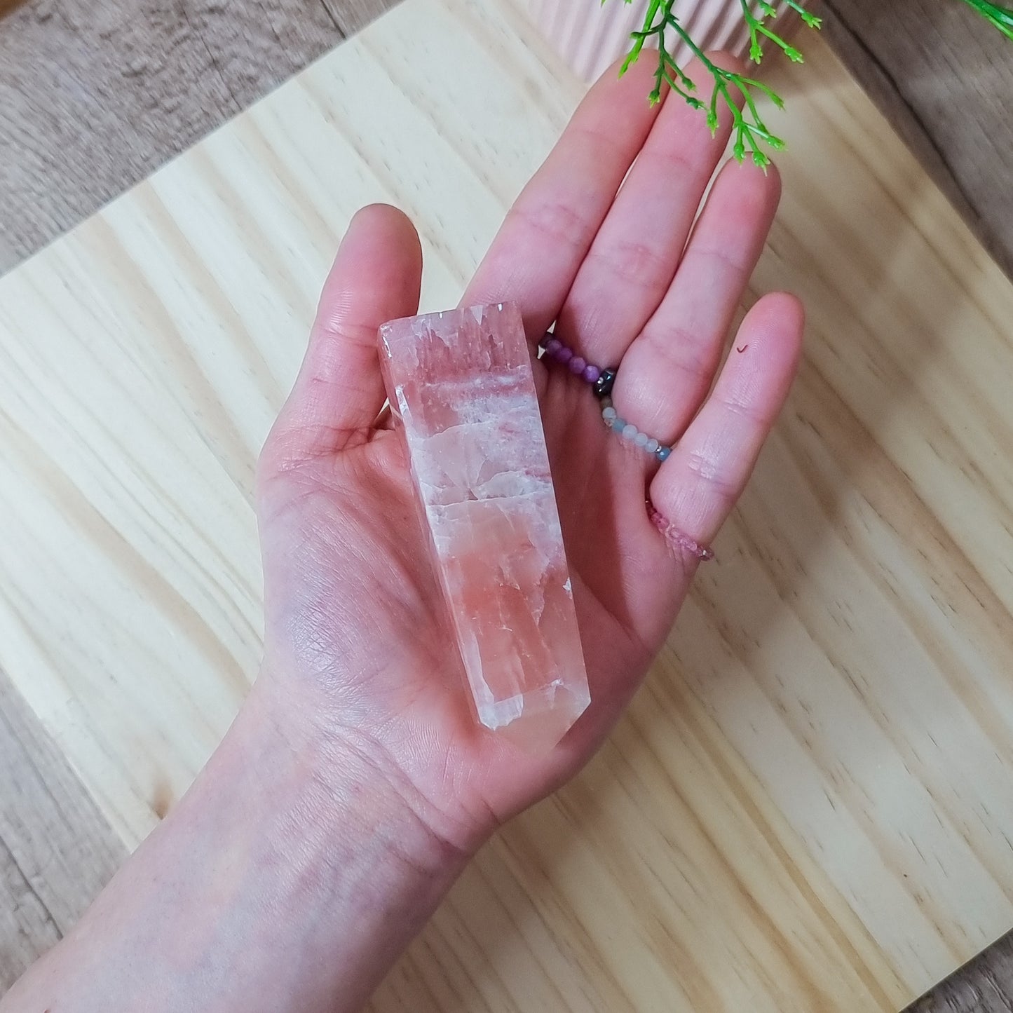 Strawberry Calcite Tower