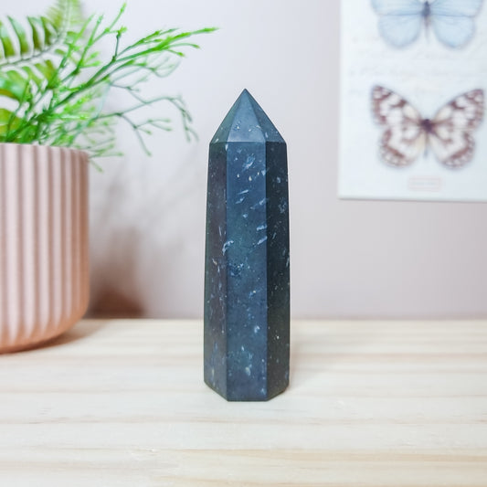 Shungite with Pyrite Tower