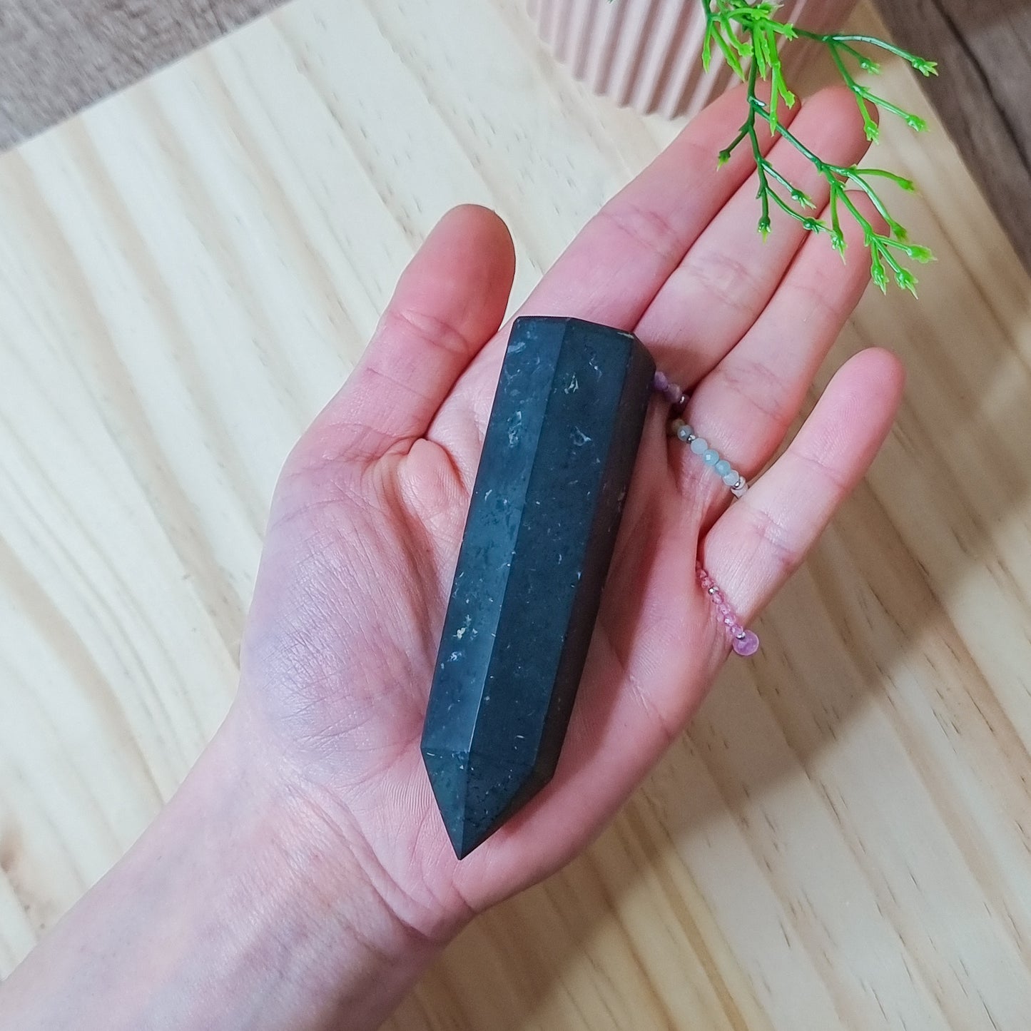 Shungite with Pyrite Tower
