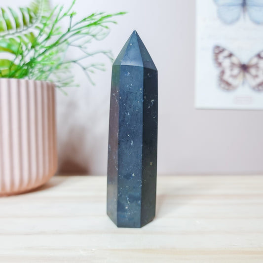 Shungite with Pyrite Tower