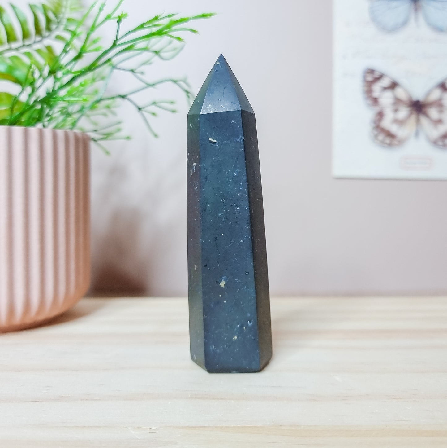 Shungite with Pyrite Tower