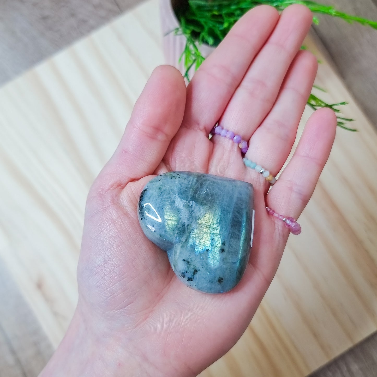 Labradorite Heart
