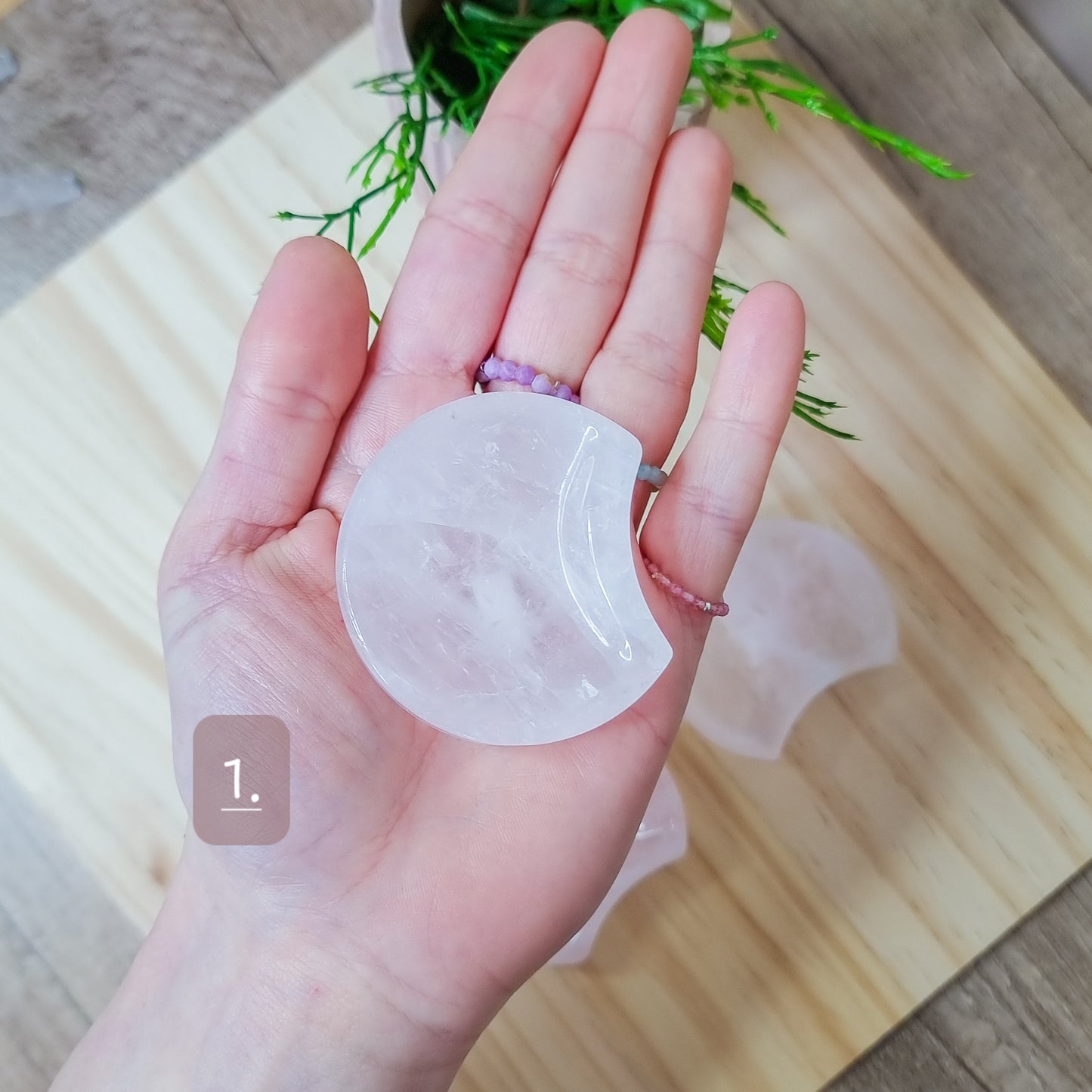 Rose Quartz Moon Bowl