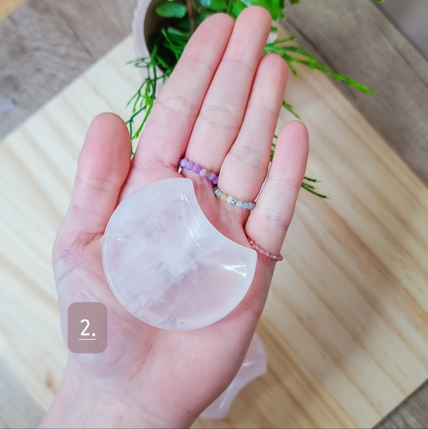 Rose Quartz Moon Bowl