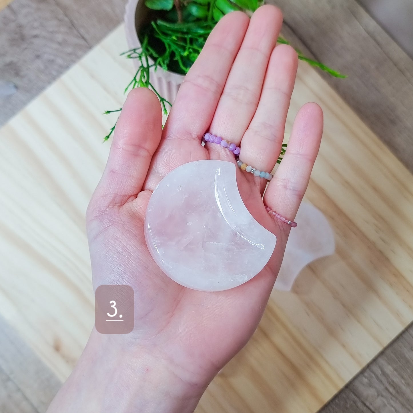Rose Quartz Moon Bowl