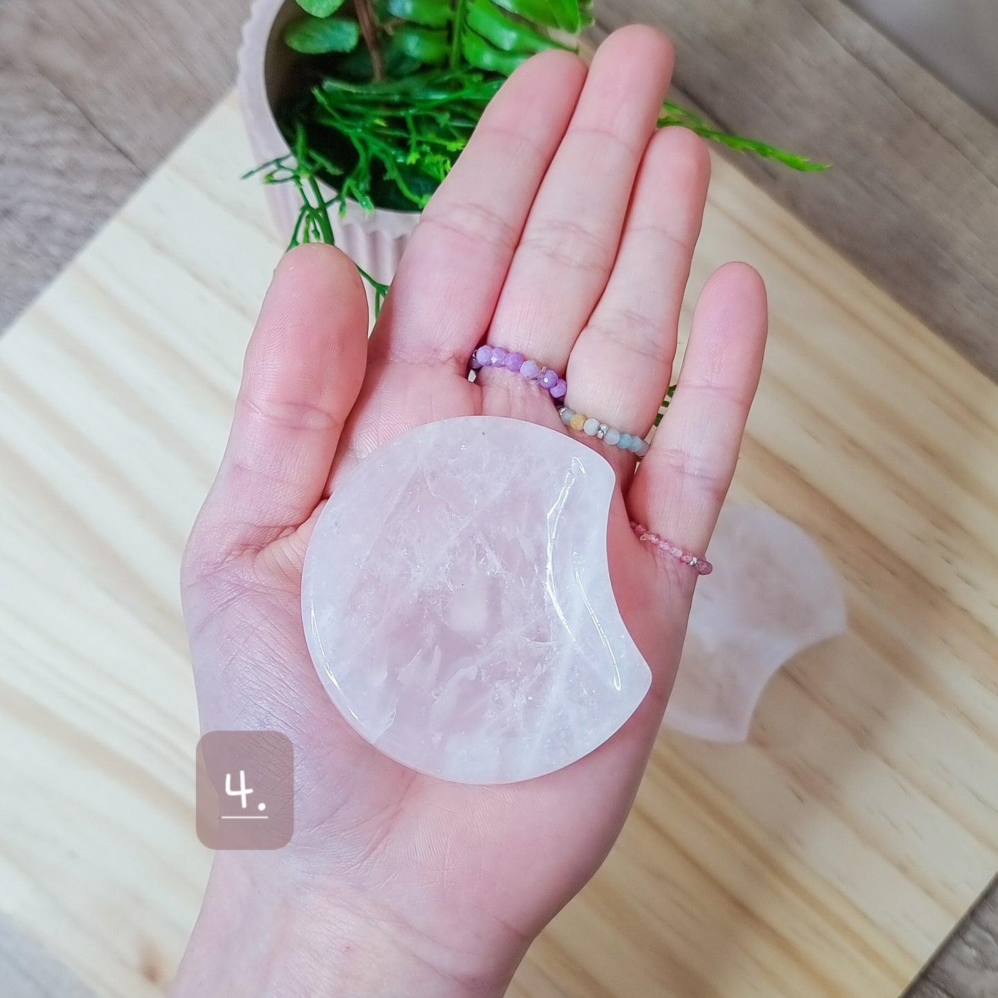 Rose Quartz Moon Bowl