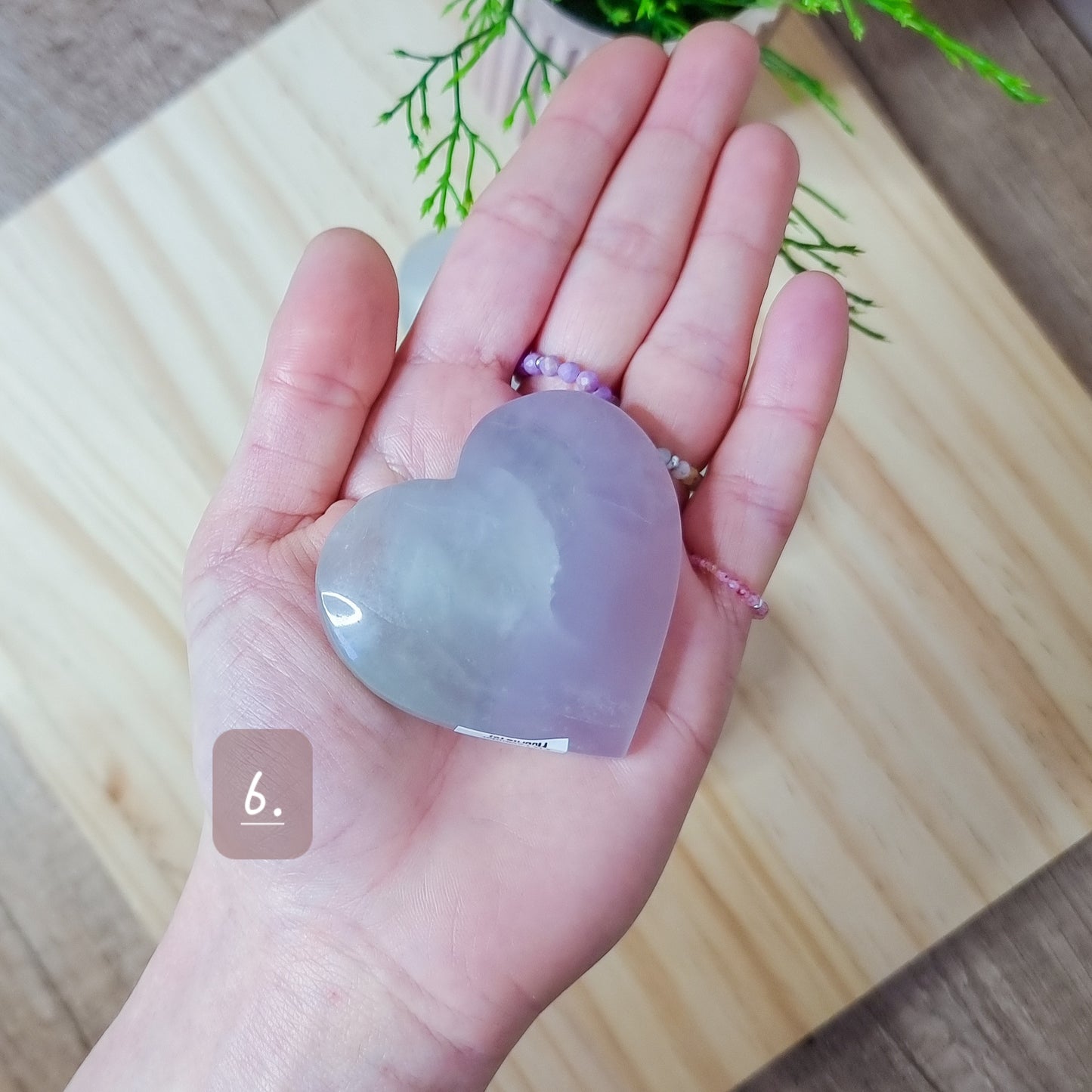 Lavender/Yttrium Fluorite Hearts