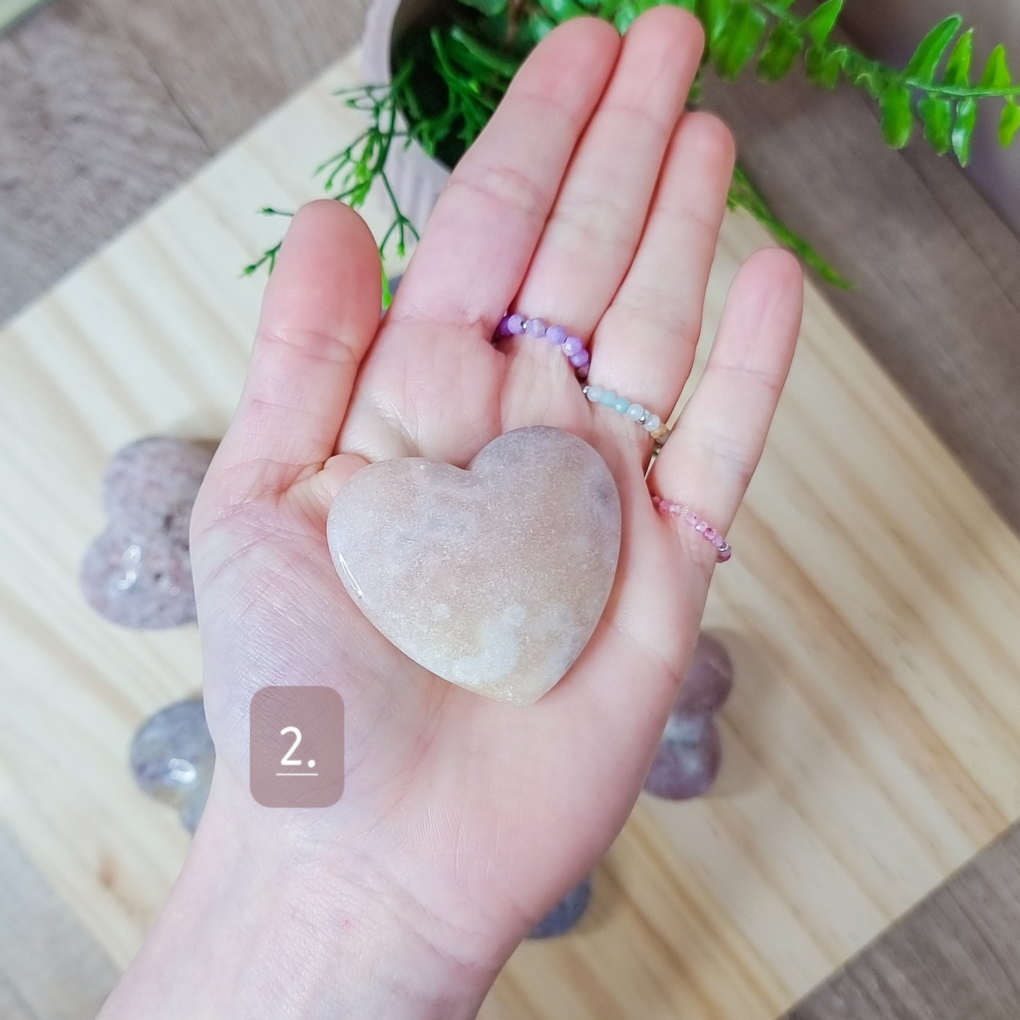 Pink Amethyst Hearts