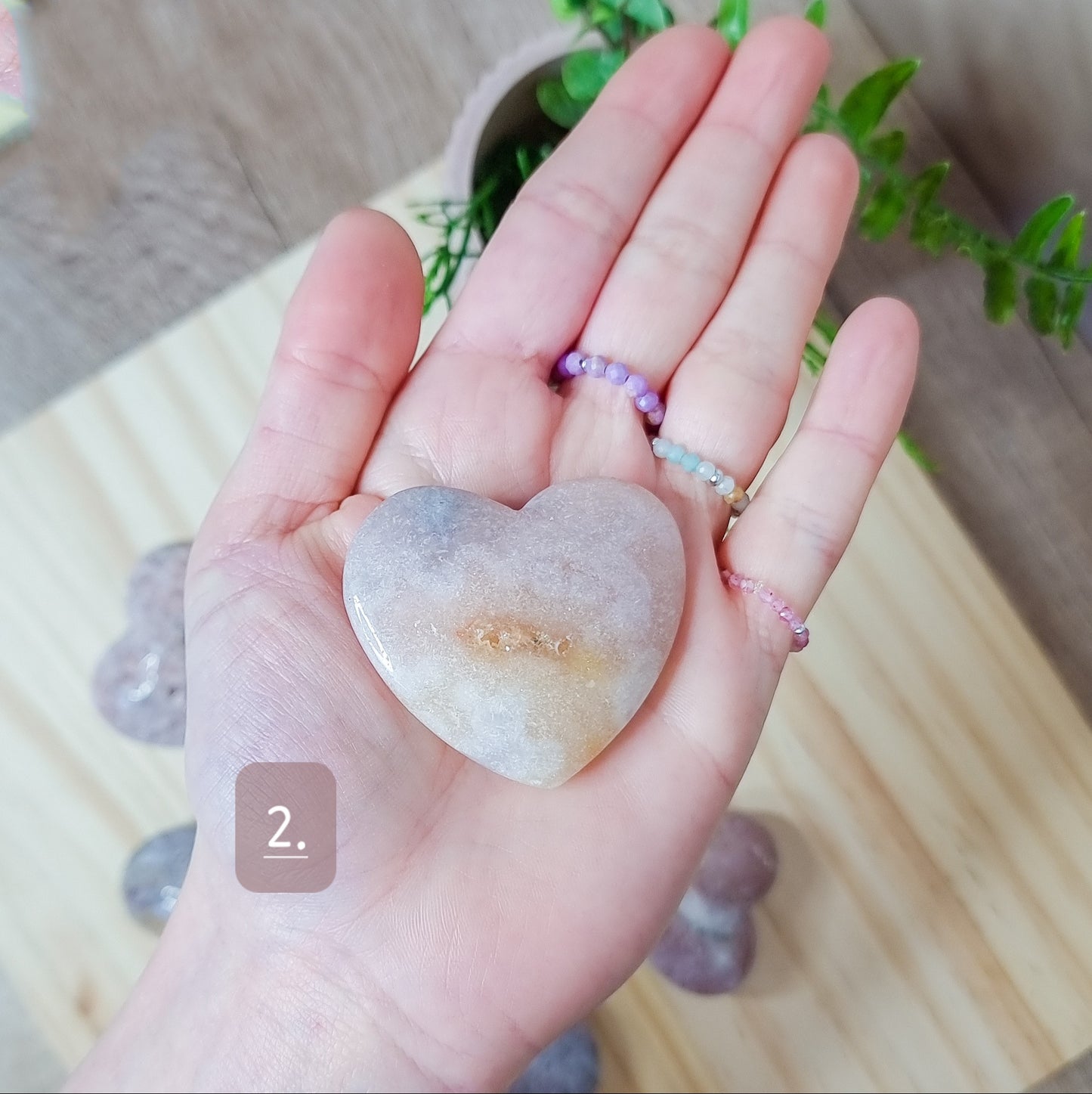 Pink Amethyst Hearts