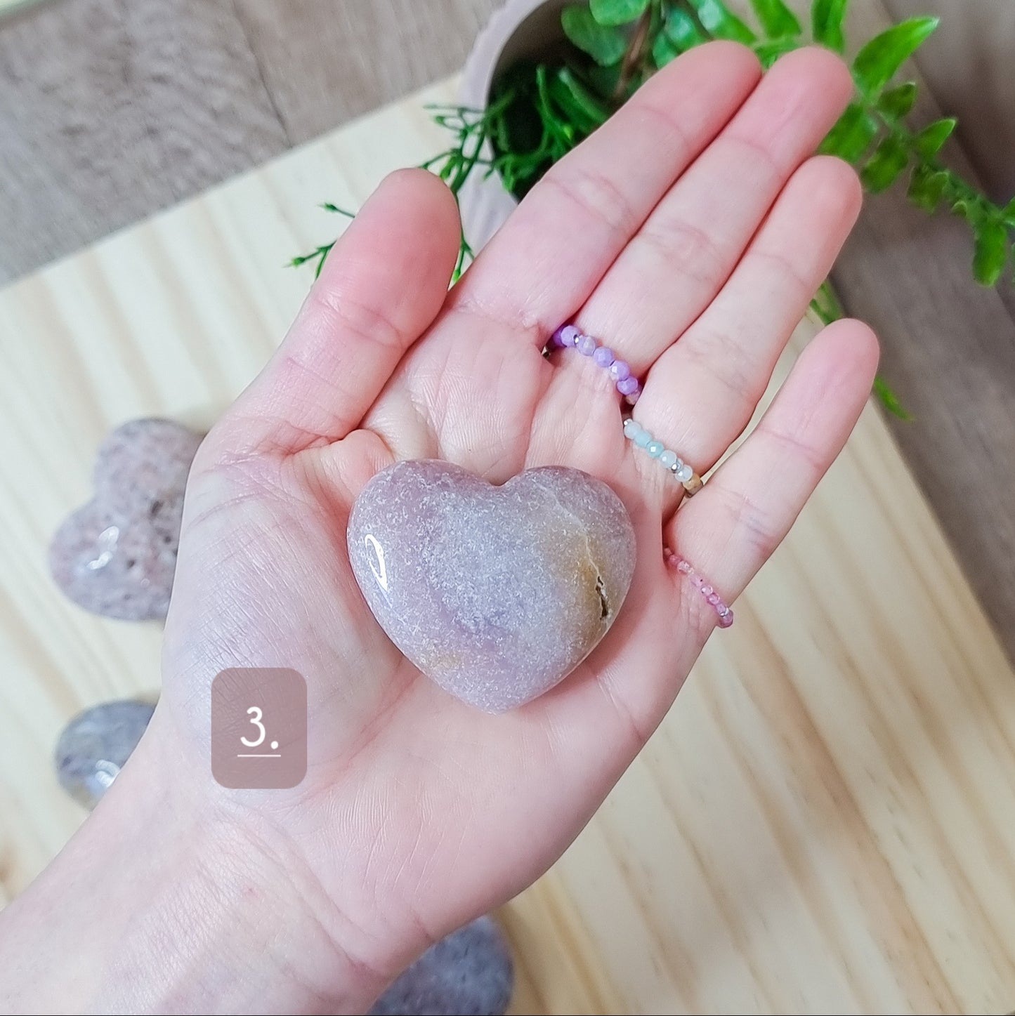 Pink Amethyst Hearts