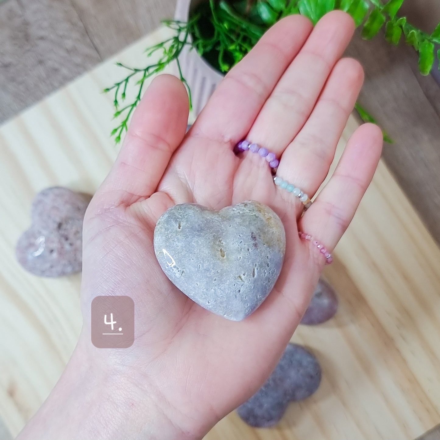 Pink Amethyst Hearts