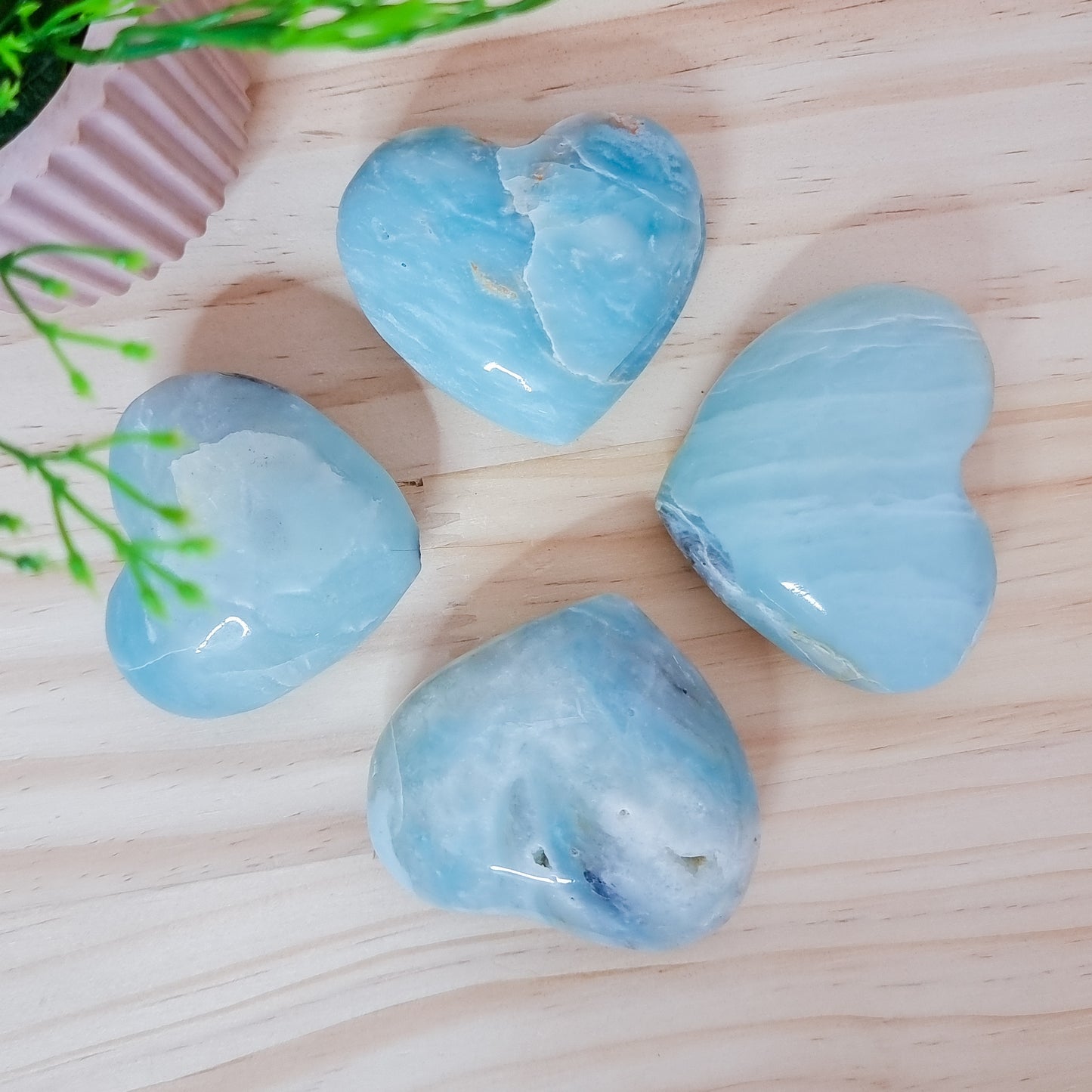 Calcite Heart Carving