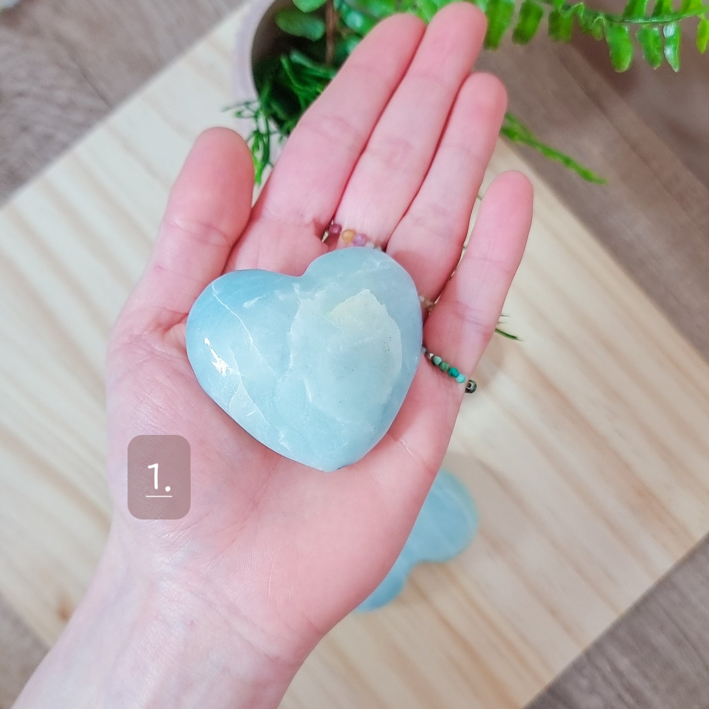 Calcite Heart Carving