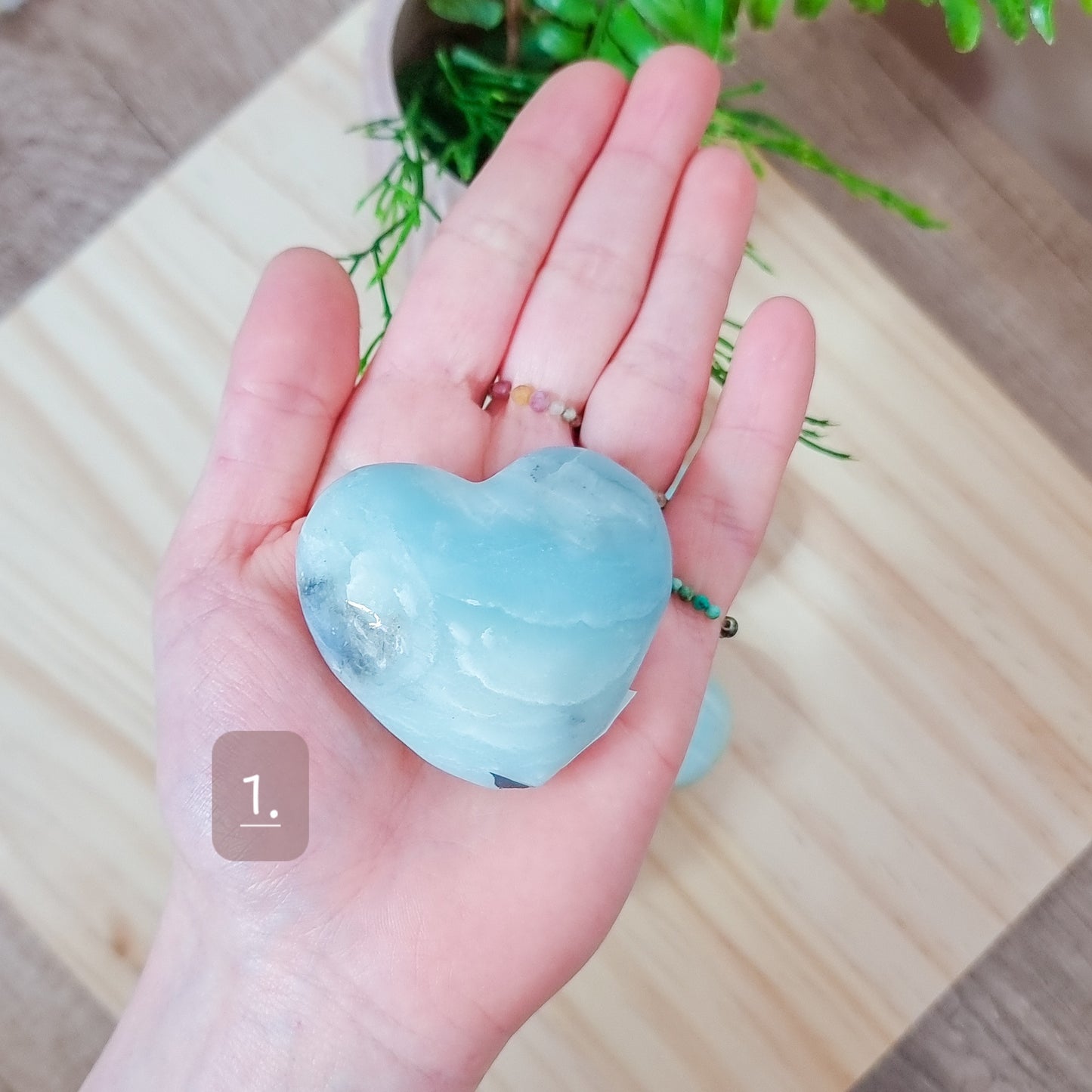 Calcite Heart Carving