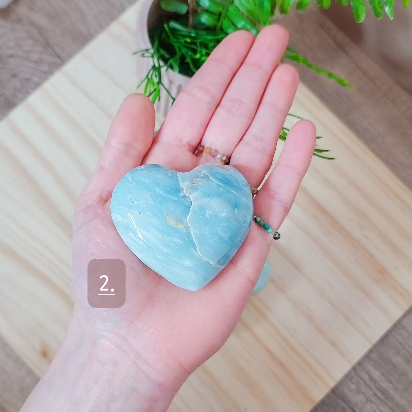 Calcite Heart Carving