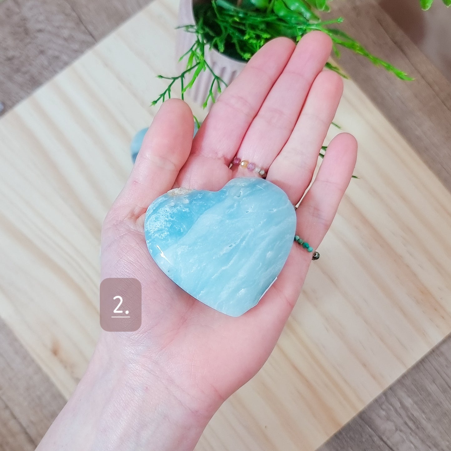 Calcite Heart Carving
