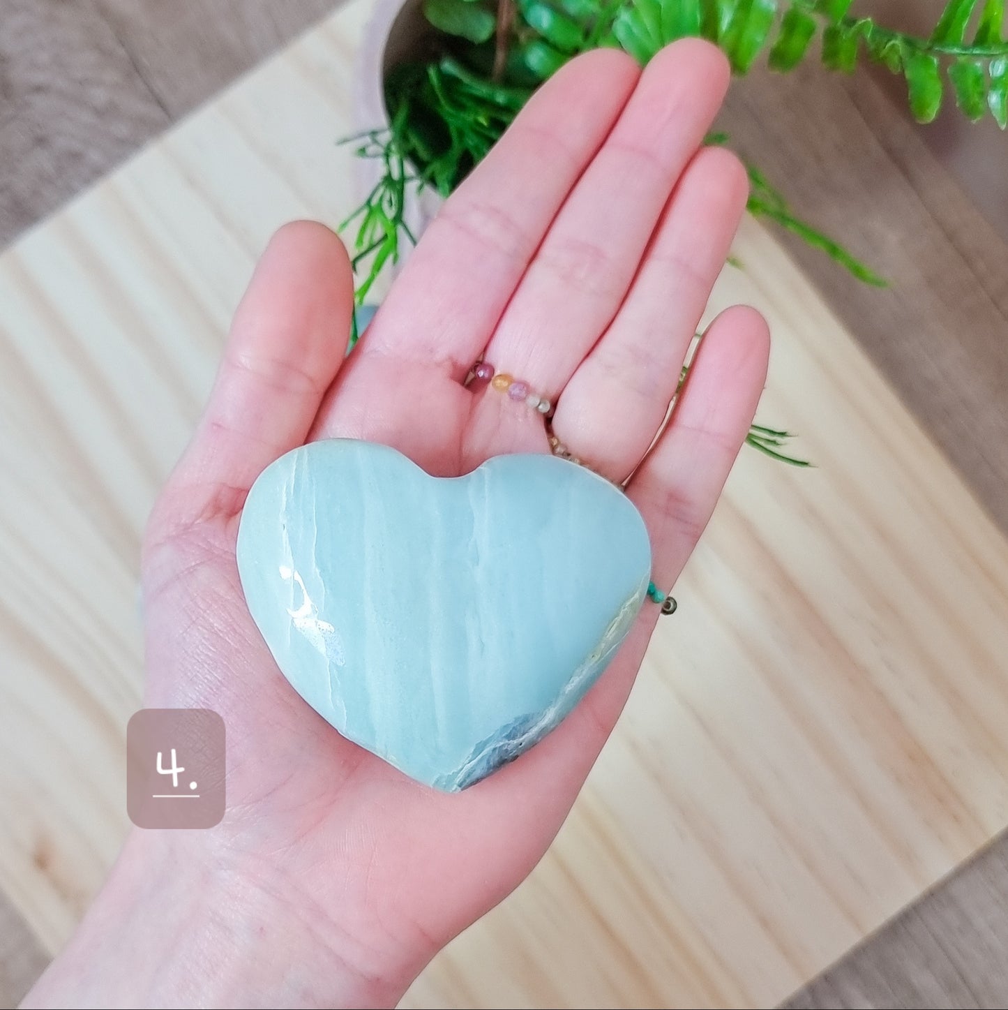 Calcite Heart Carving