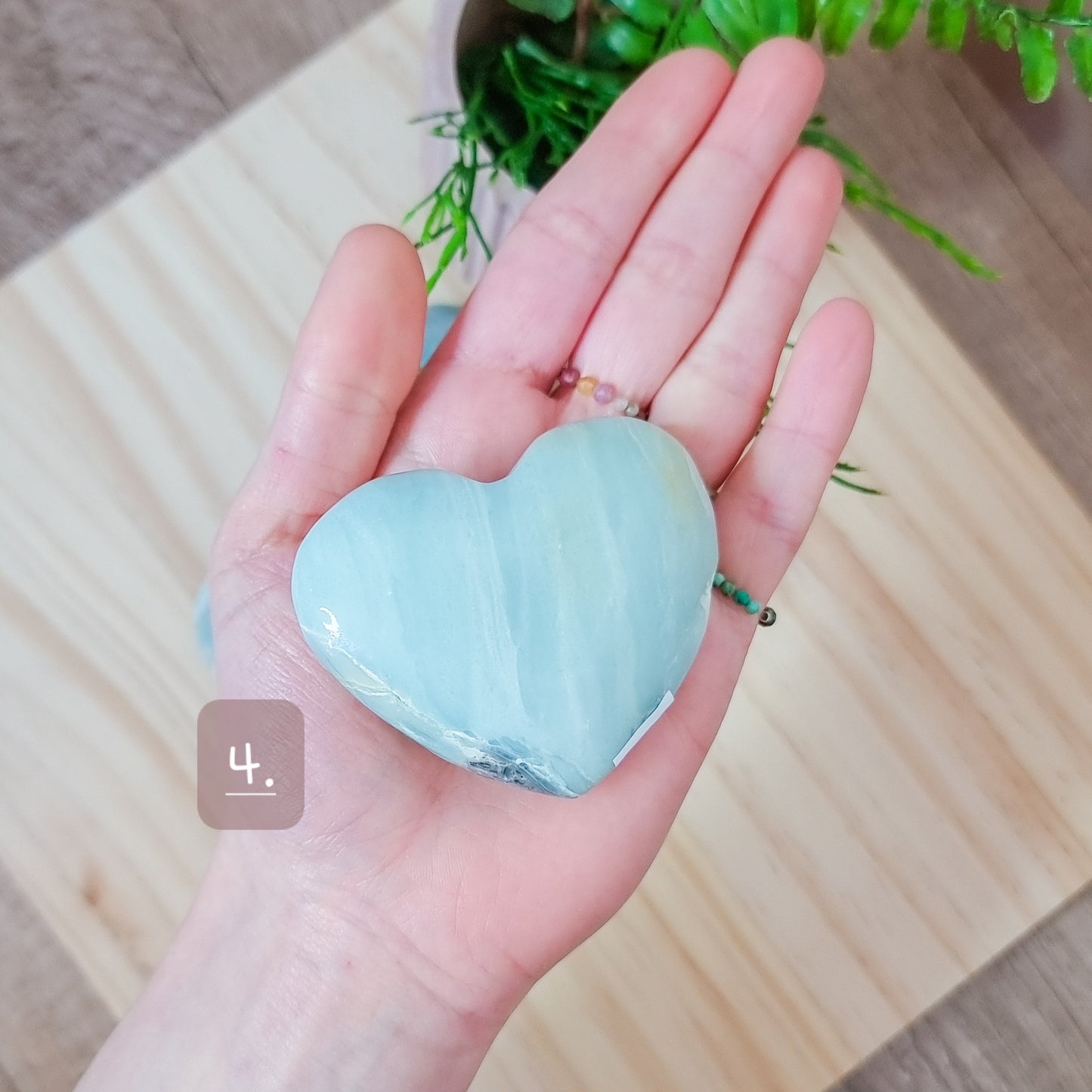Calcite Heart Carving