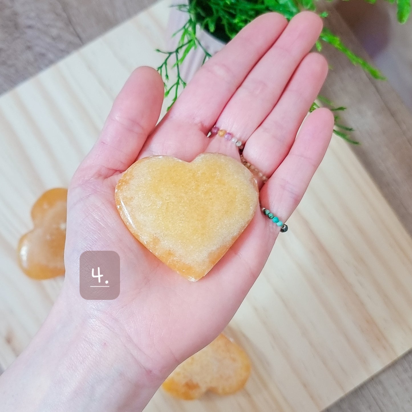 Orange Calcite Hearts