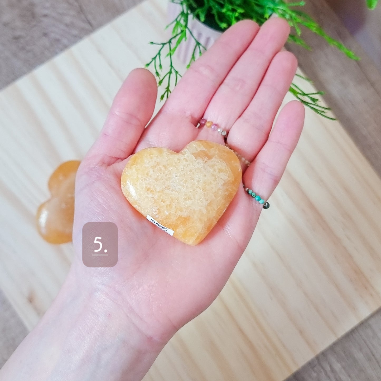 Orange Calcite Hearts