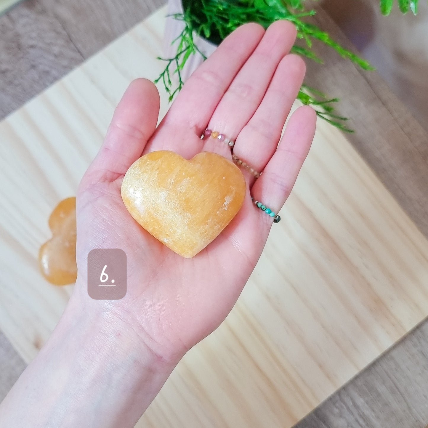 Orange Calcite Hearts