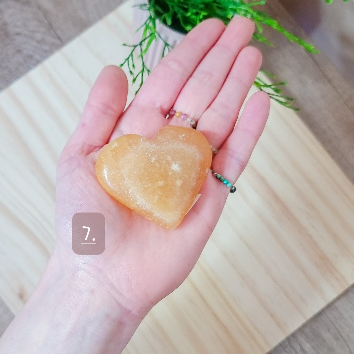 Orange Calcite Hearts