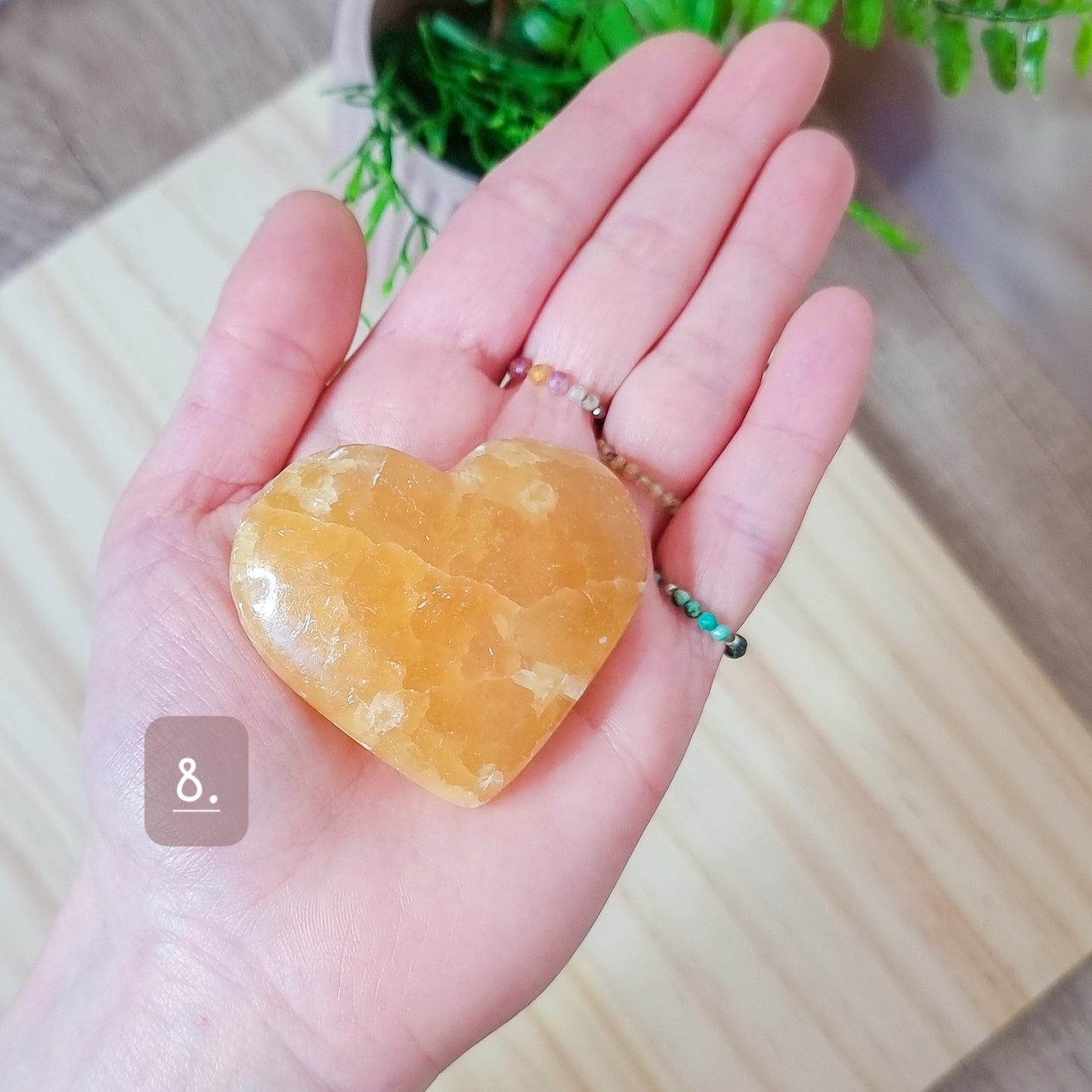 Orange Calcite Hearts