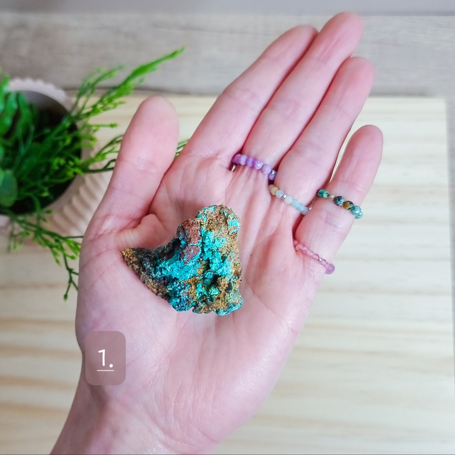Shattuckite with Dioptase Raw Stone