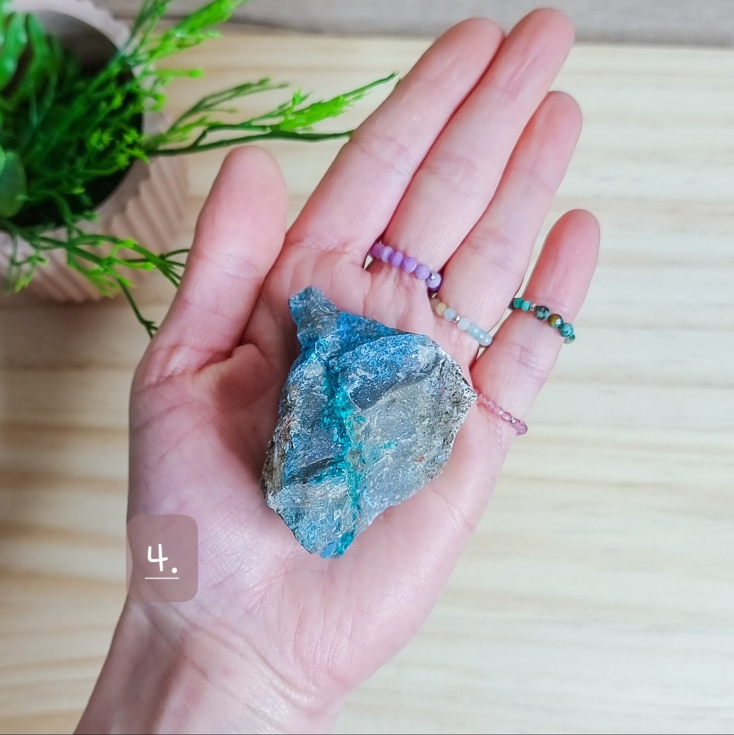 Shattuckite with Dioptase Raw Stone