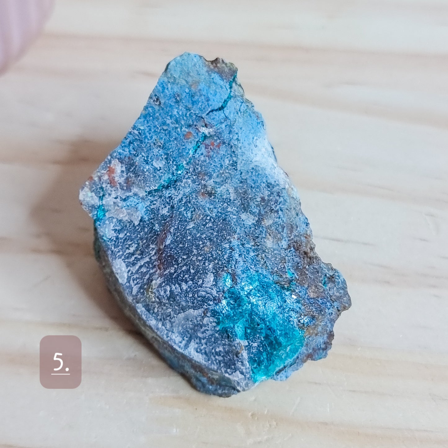 Shattuckite with Dioptase Raw Stone
