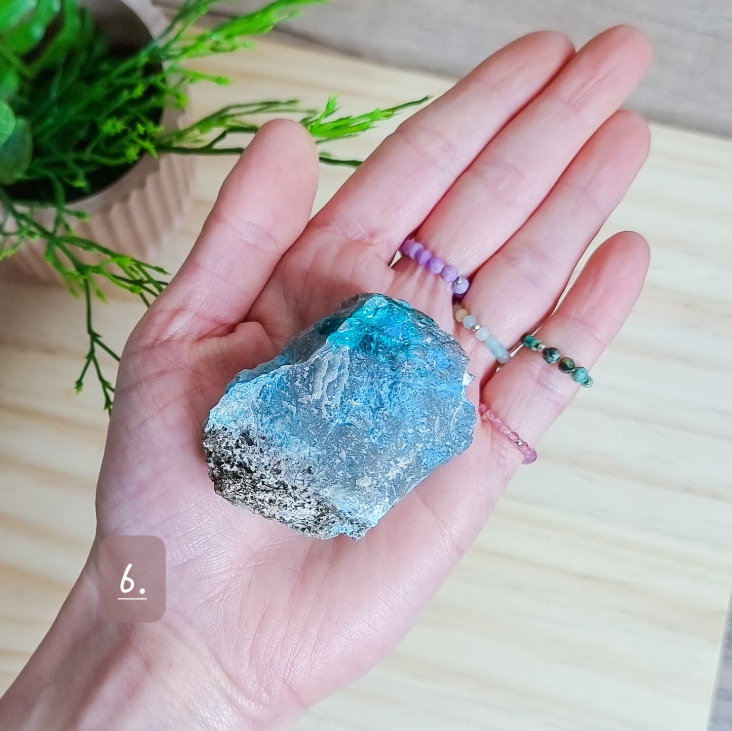 Shattuckite with Dioptase Raw Stone