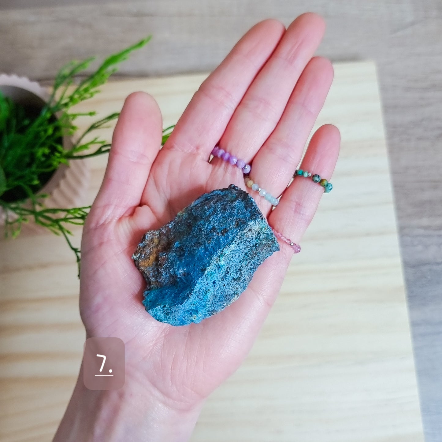 Shattuckite with Dioptase Raw Stone