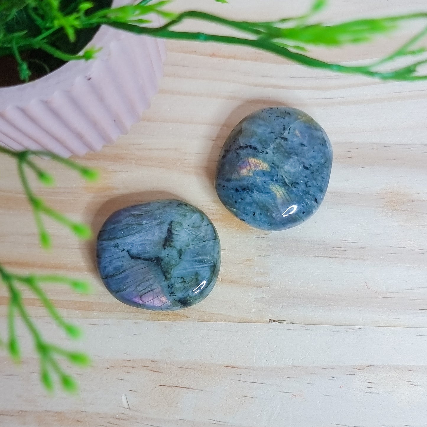Super Flashy Labradorite Palm Stone Small